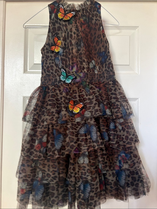 Hannah Banana Other - Hannah Banana Brown Leopard Print Tiered Butterfly Costume Dress